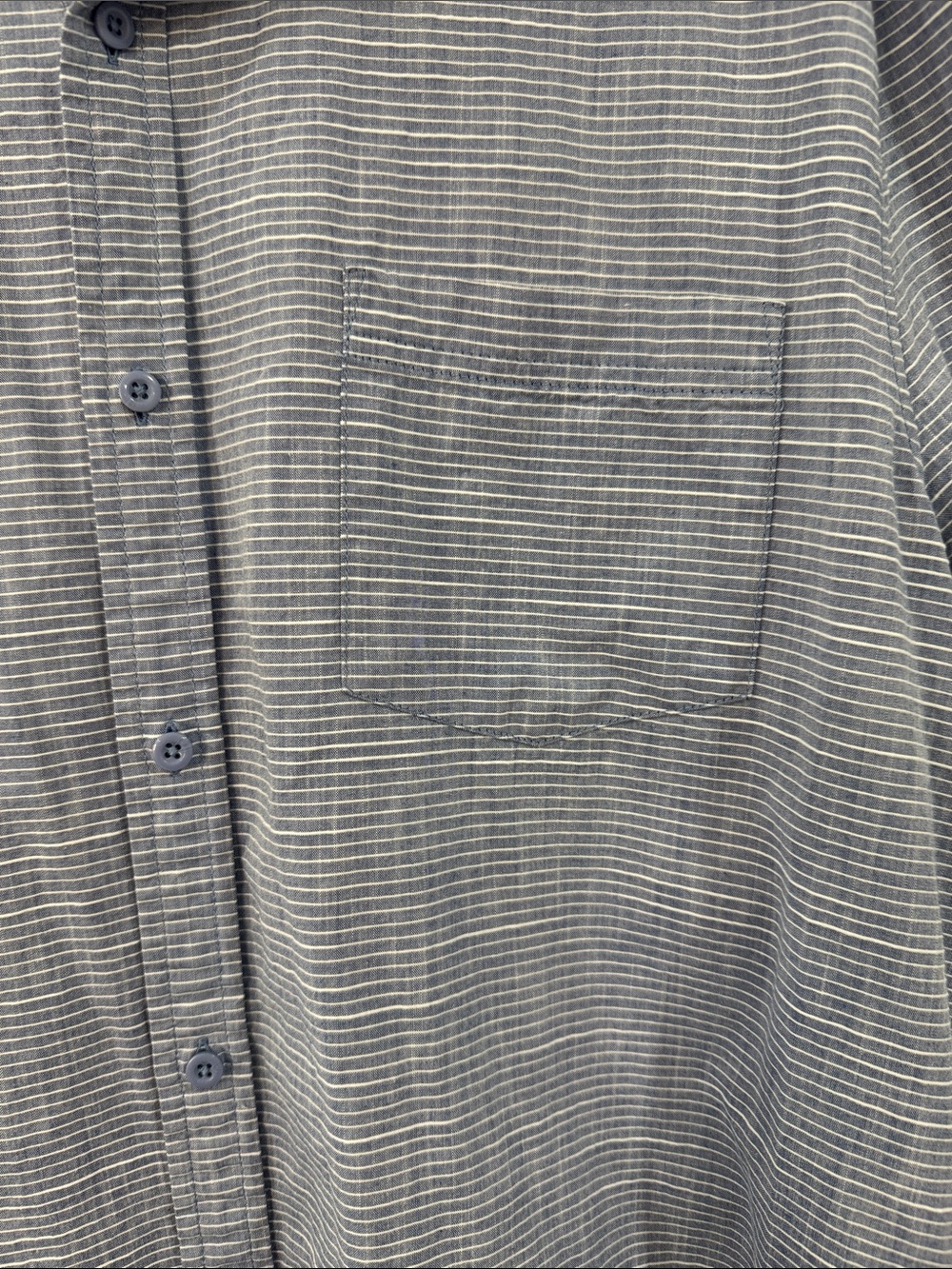 Public Opinion men’s vertical collared Light Blue Short-Sleeve Button-Up Shirt - Picture 3 of 5